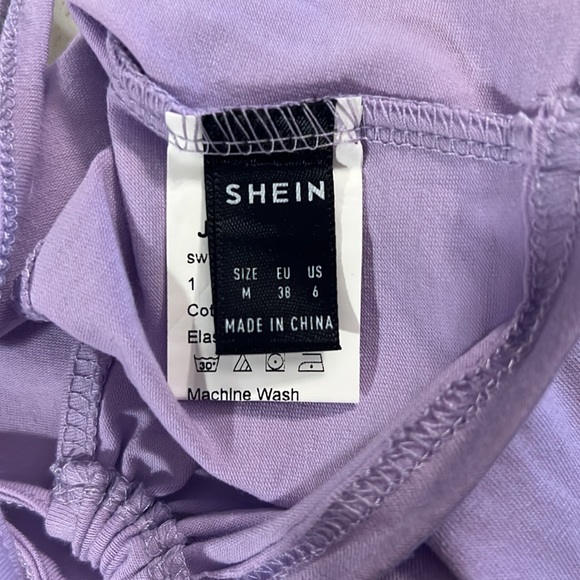 SHEIN Women’s Lilac Lace Up Back Crop Top Medium - Picture 3 of 3